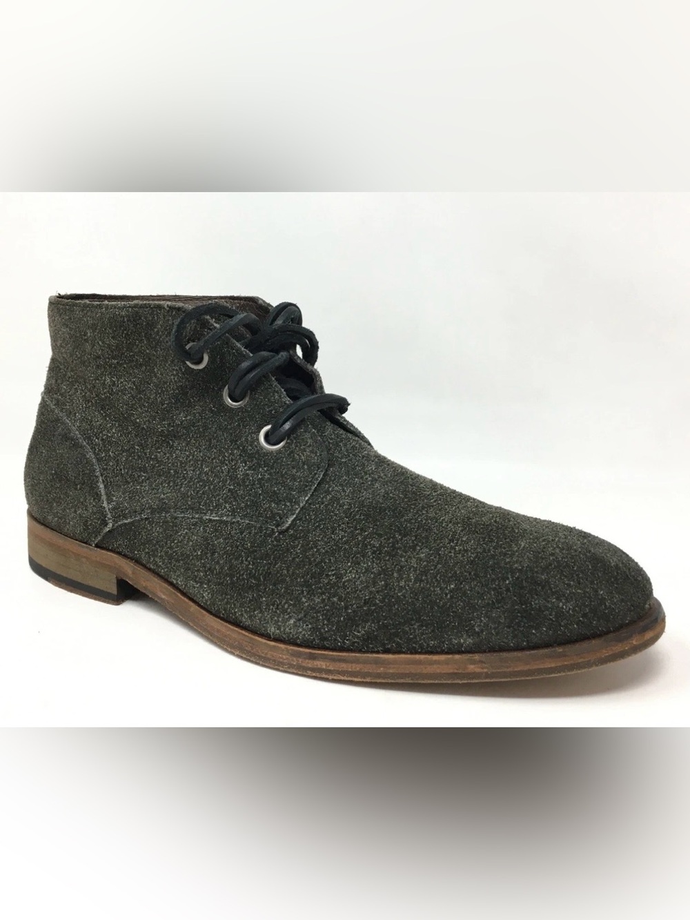 John Varvatos NYC Men’s Olive Gray Suede Chukka Boots Size 8.5